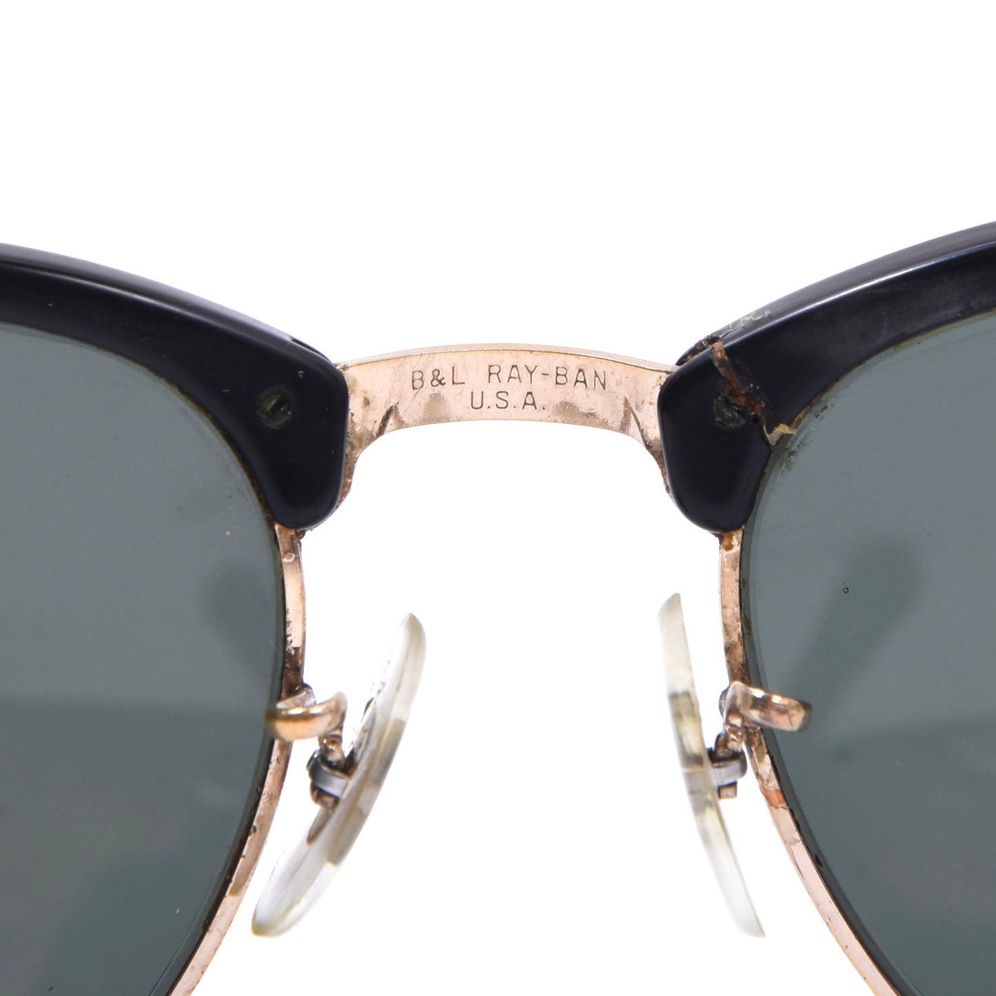 Vintage B&L Ray-Ban Clubmaster W0365 Sonnenbrille - Schwarz