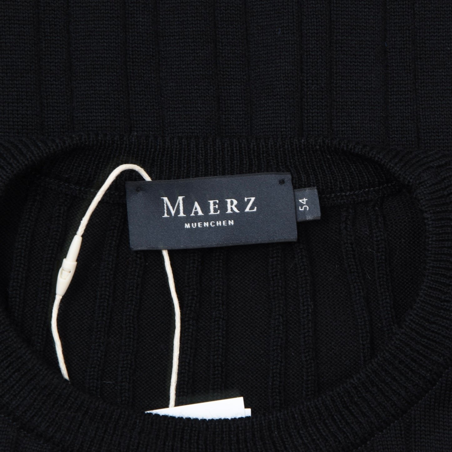 Maerz Wool-Cotton Sweater Size 54 Chest ca. 55cm - Black