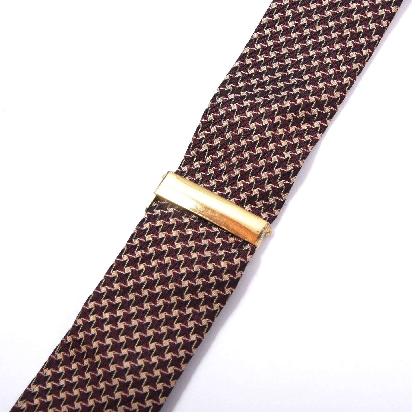 Trafalgar Silk Braces/Suspenders - Burgundy Houndstooth