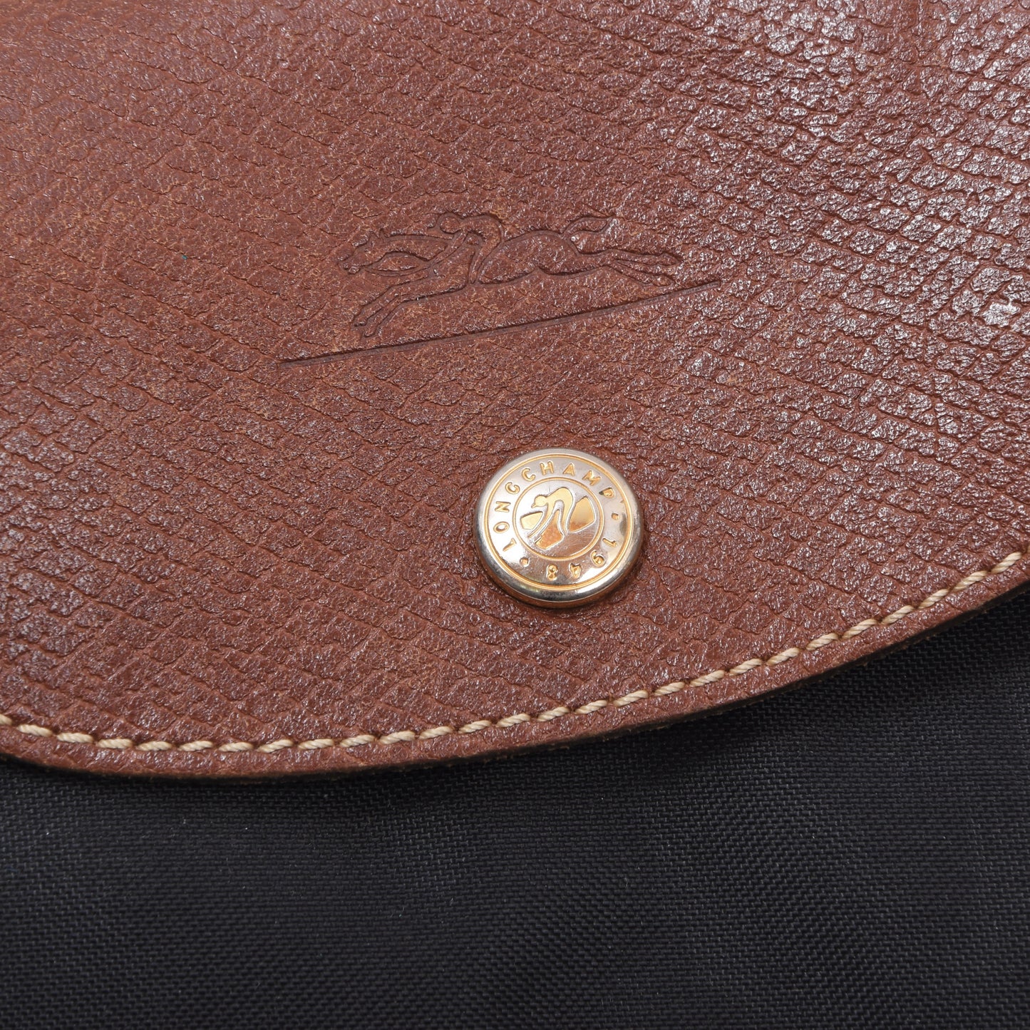 Longchamp Paris Le Pliage „Einkaufstasche“, ca. 37 cm, hergestellt in Frankreich – Schwarz