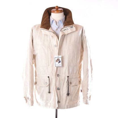 Vintage Musto Canvas Segeljacke Größe M ca. 61,5cm - Ecru