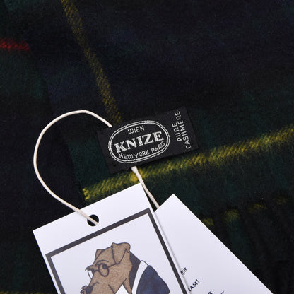 Knize Wien Vintage 100% Cashmere Scarf ca. 134cm - Plaid
