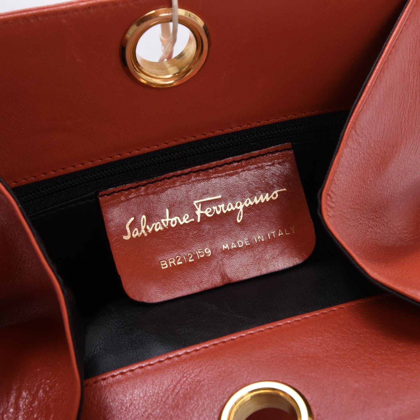 Salvatore Ferragamo Kleine Ledertasche ca. 20,5 cm - Orange