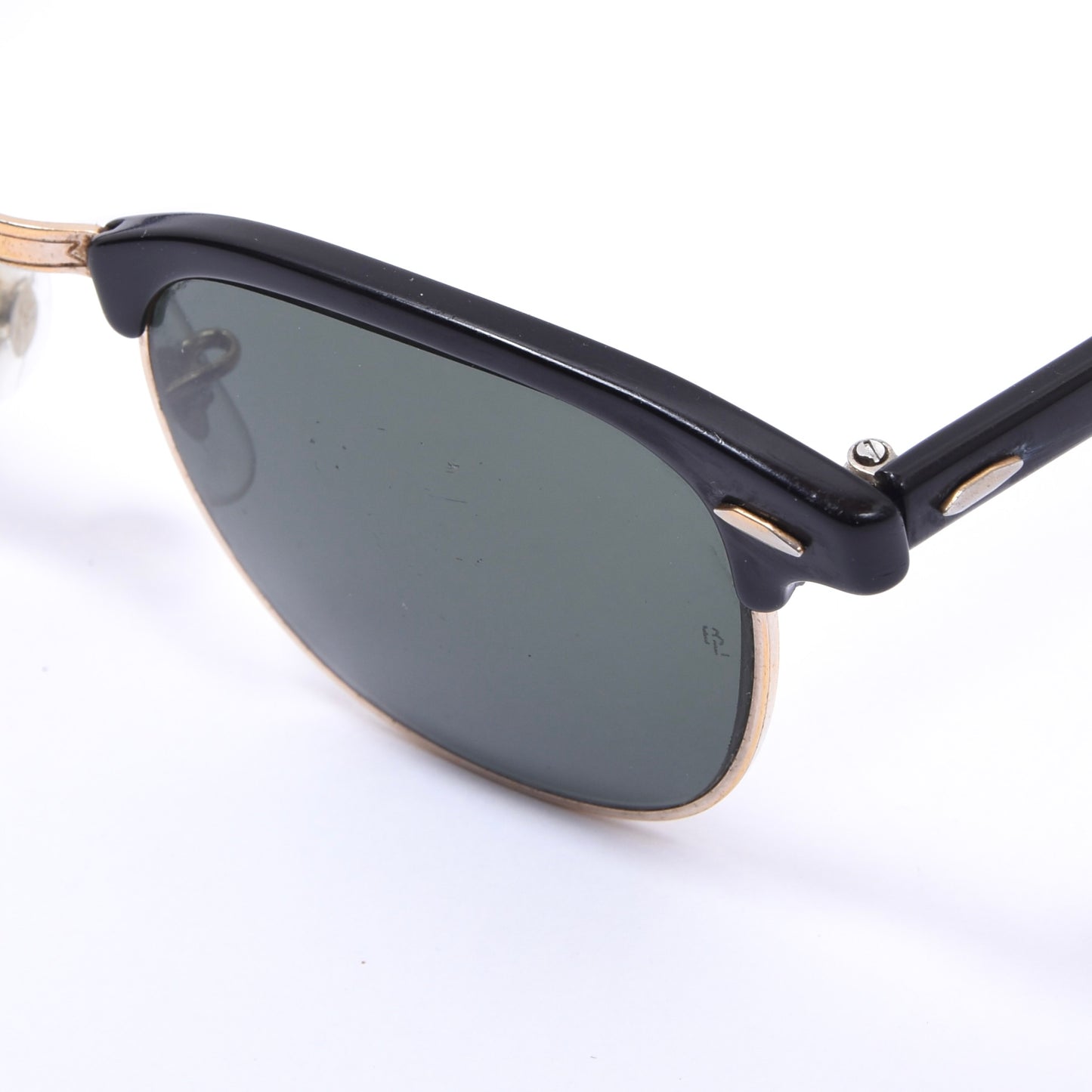Vintage B&L Ray-Ban Clubmaster W0365 Sonnenbrille - Schwarz
