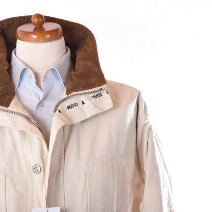 Vintage Musto Canvas Segeljacke Größe M ca. 61,5cm - Ecru