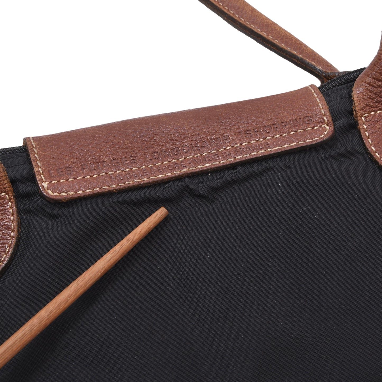 Longchamp Paris Le Pliage „Einkaufstasche“, ca. 37 cm, hergestellt in Frankreich – Schwarz