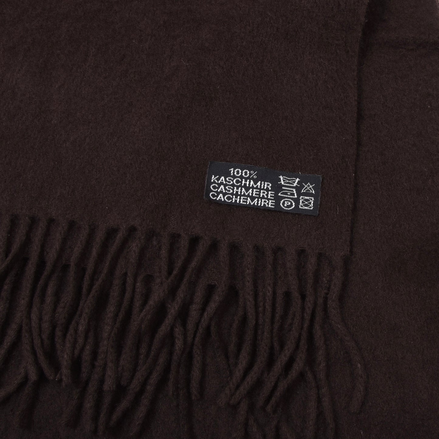 Classic 100% Cashmere Scarf ca. 132cm - Brown