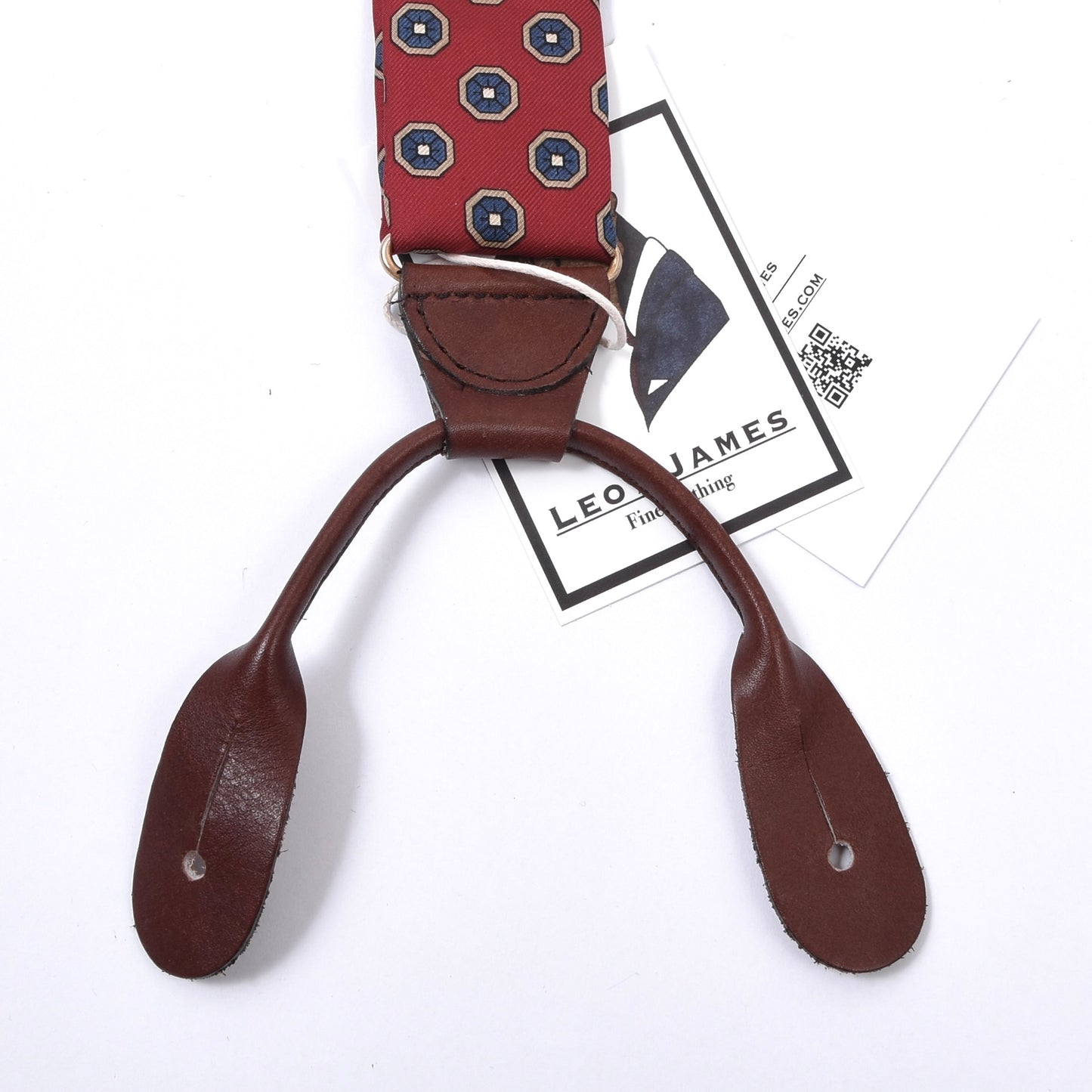 Classic Silk Braces/Suspenders - Red Neat