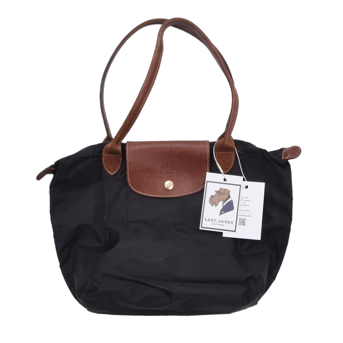 Longchamp Paris Le Pliage „Einkaufstasche“, ca. 37 cm, hergestellt in Frankreich – Schwarz