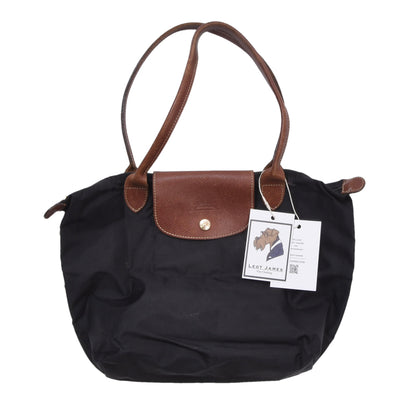 Longchamp Paris Le Pliage „Einkaufstasche“, ca. 37 cm, hergestellt in Frankreich – Schwarz