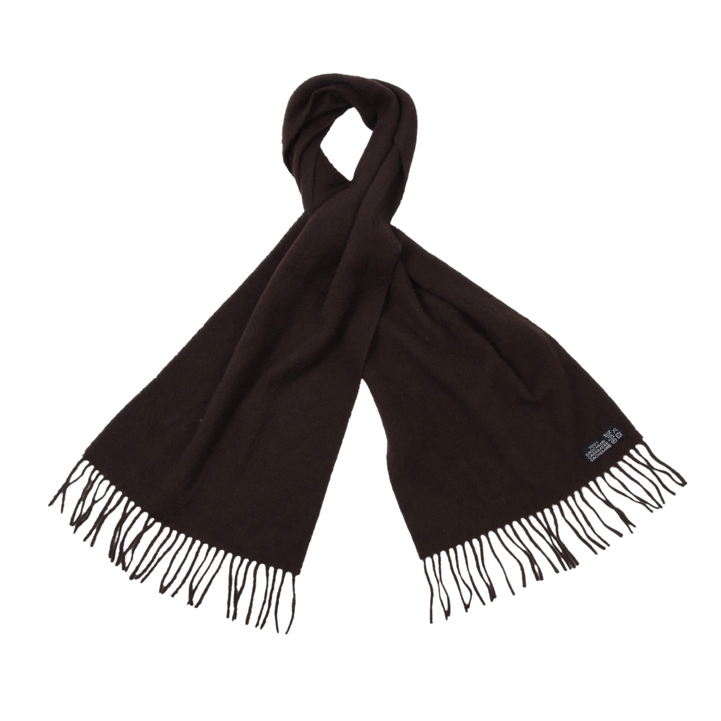 Classic 100% Cashmere Scarf ca. 132cm - Brown