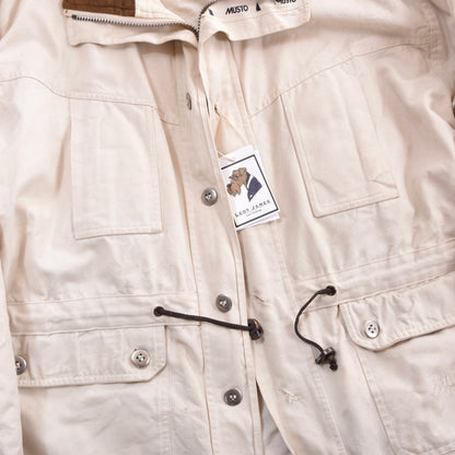 Vintage Musto Canvas Segeljacke Größe M ca. 61,5cm - Ecru