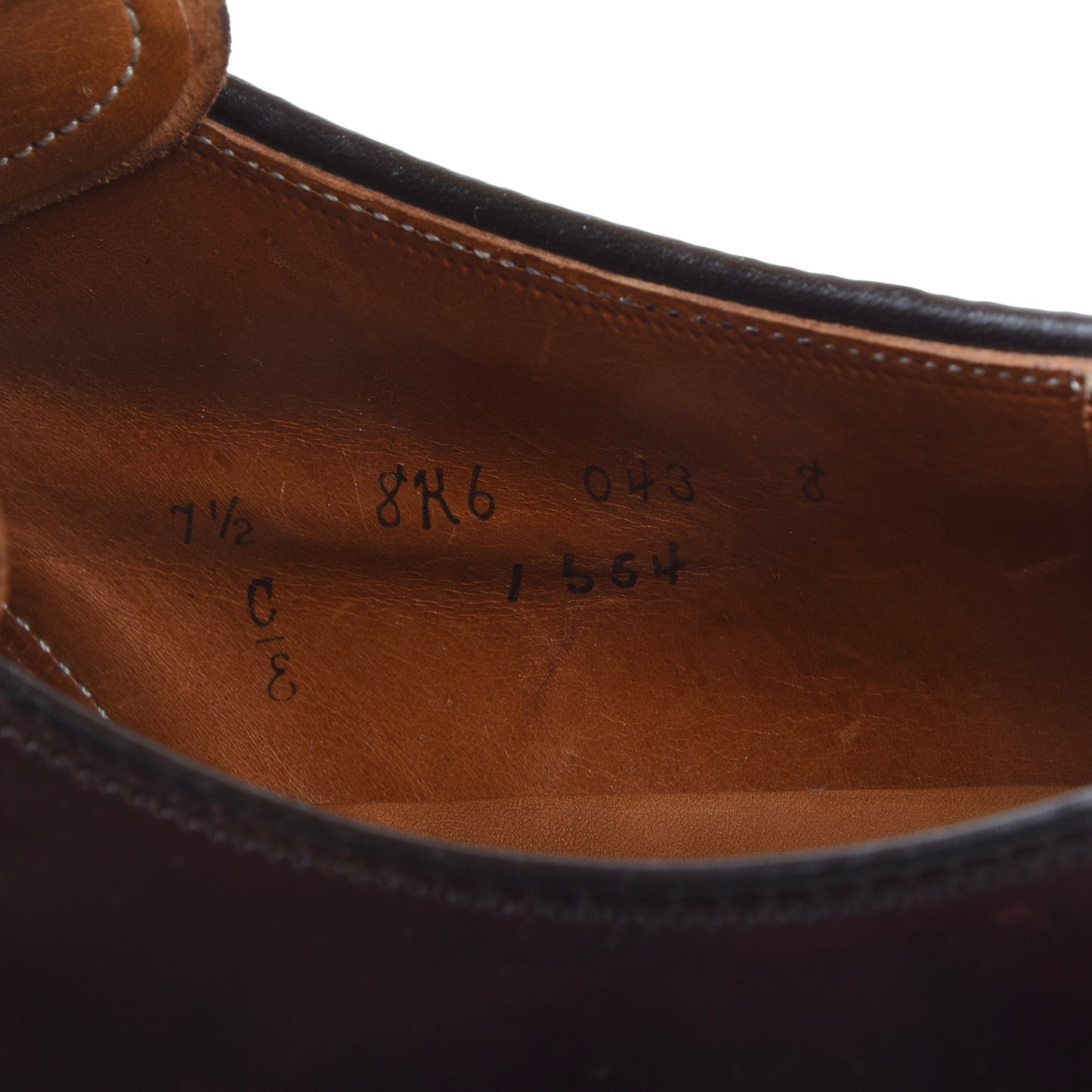 Alden Shell Cordovan Single Monk Schuhe Größe US 7 1/2 C/E