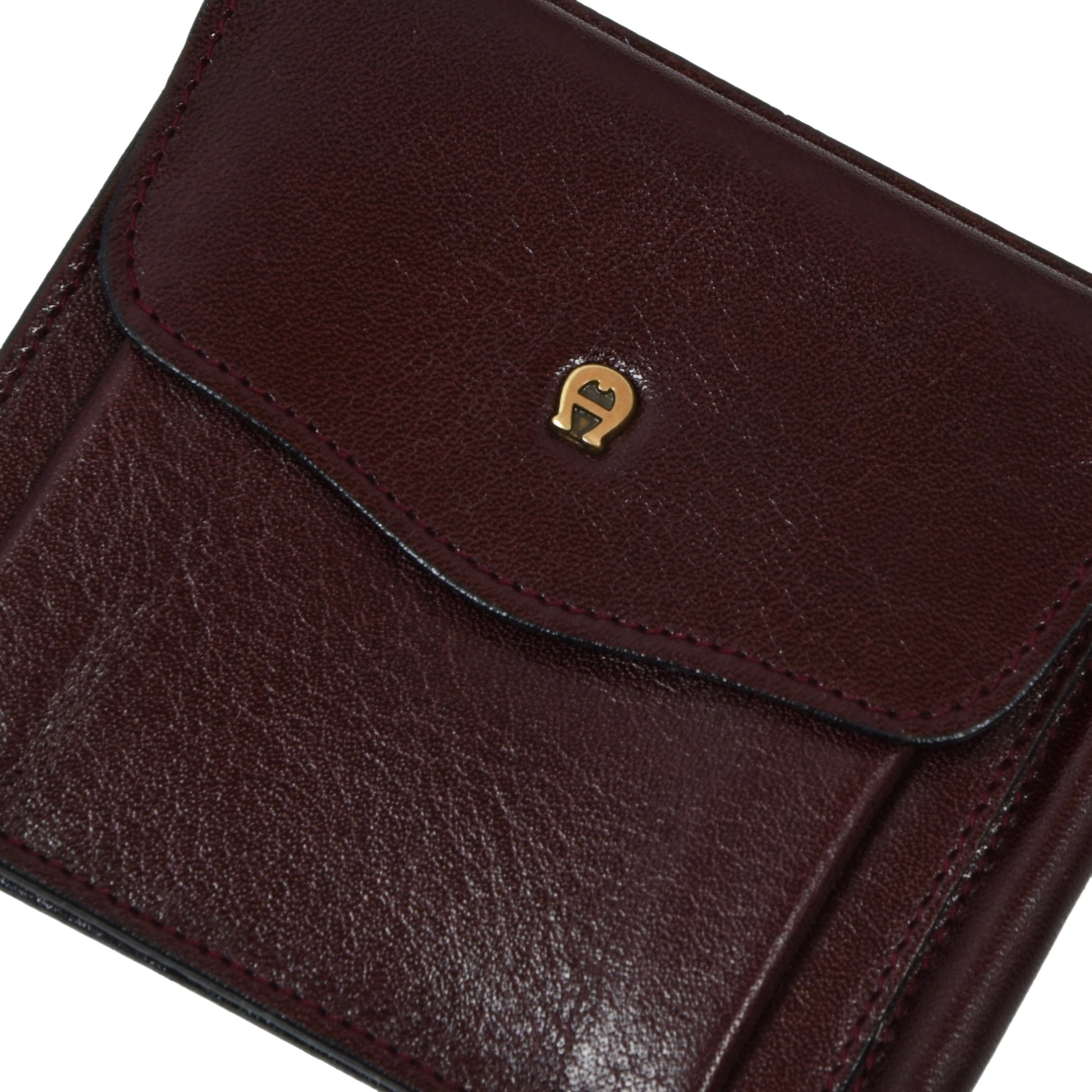 Vintage Etienne Aigner Leather Wallet Feat. Money Clip Burgundy