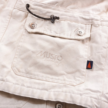 Vintage Musto Canvas Segeljacke Größe M ca. 61,5cm - Ecru
