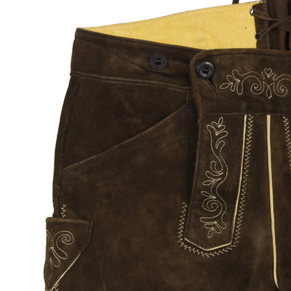 Karl Klüber Suede Lederhose ca. 45cm - Brown