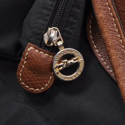 Longchamp Paris Le Pliage „Einkaufstasche“, ca. 37 cm, hergestellt in Frankreich – Schwarz