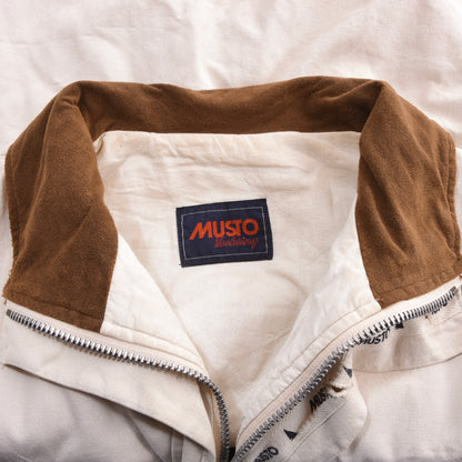 Vintage Musto Canvas Segeljacke Größe M ca. 61,5cm - Ecru