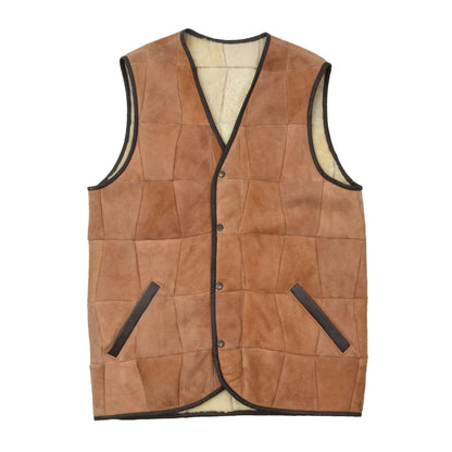 Classic Shearling Vest Size Size M ca. 55.5cm - Tan