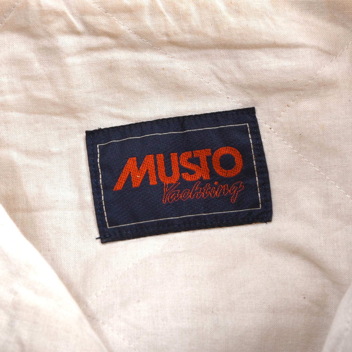 Vintage Musto Canvas Segeljacke Größe M ca. 61,5cm - Ecru
