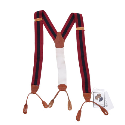 Brooks Brothers Ribbon Braces/Suspenders Size XL - Red/Navy