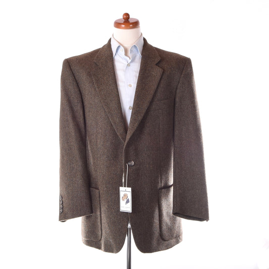 Becon Berlin Moon Tweed Linen-Wool Jacket Size 26 ca. 58cm - Herringbone