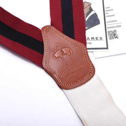 Brooks Brothers Ribbon Braces/Suspenders Size XL - Red/Navy