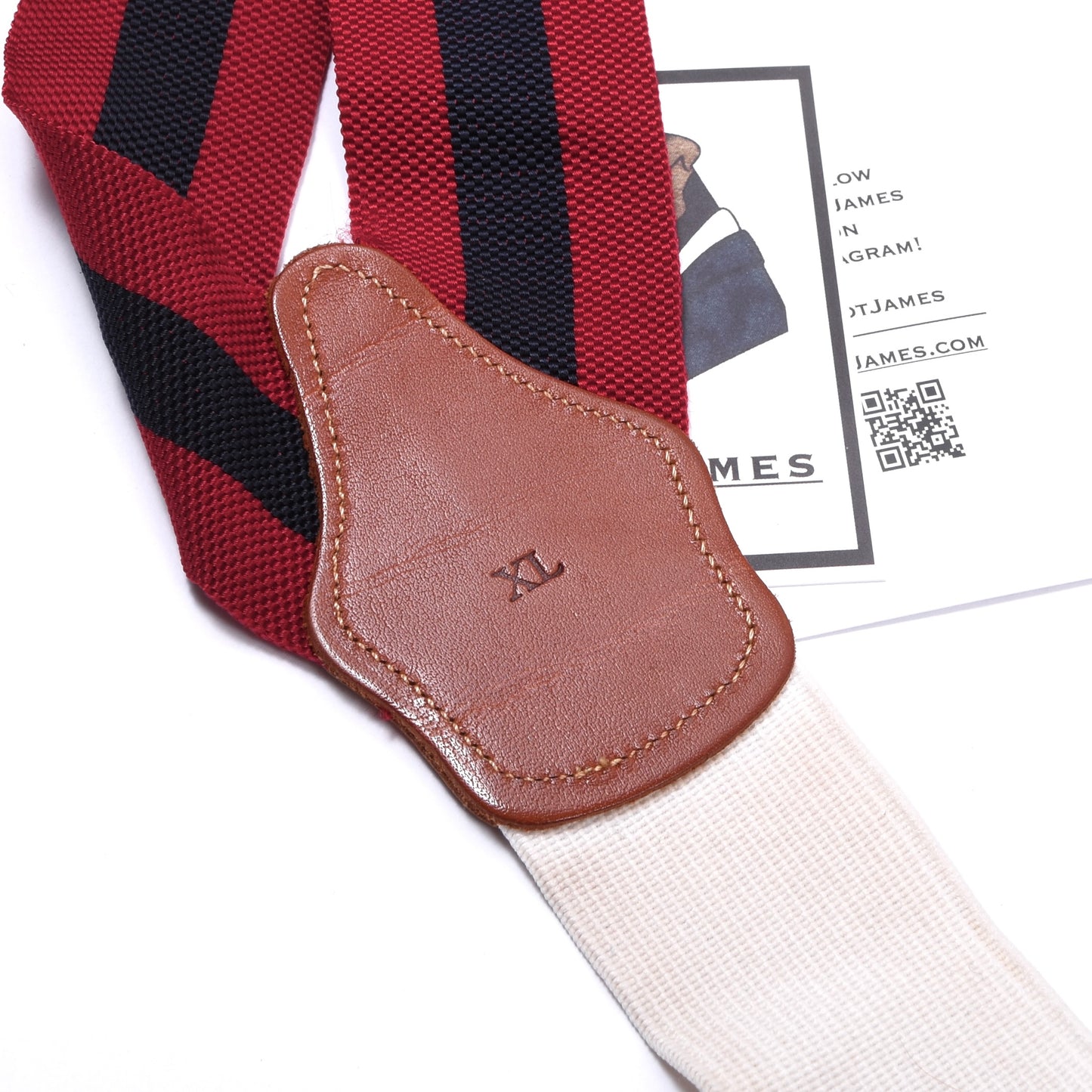 Brooks Brothers Ribbon Braces/Suspenders Size XL - Red/Navy