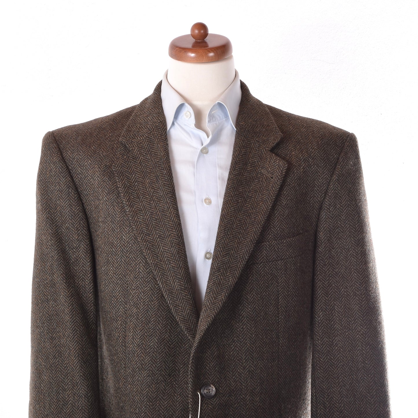 Becon Berlin Moon Tweed Linen-Wool Jacket Size 26 ca. 58cm - Herringbone