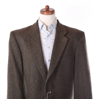 Becon Berlin Moon Tweed Linen-Wool Jacket Size 26 ca. 58cm - Herringbone