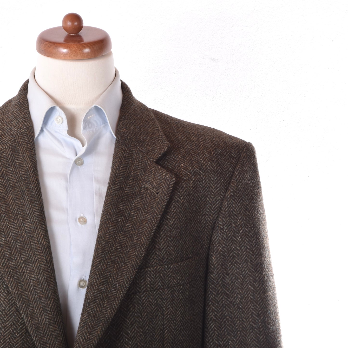 Becon Berlin Moon Tweed Linen-Wool Jacket Size 26 ca. 58cm - Herringbone