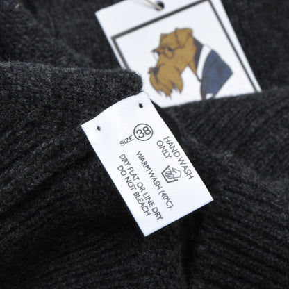 Peter Scott 100% Wool Cardigan Sweater Size 38" Chest ca. 53cm - Charcoal