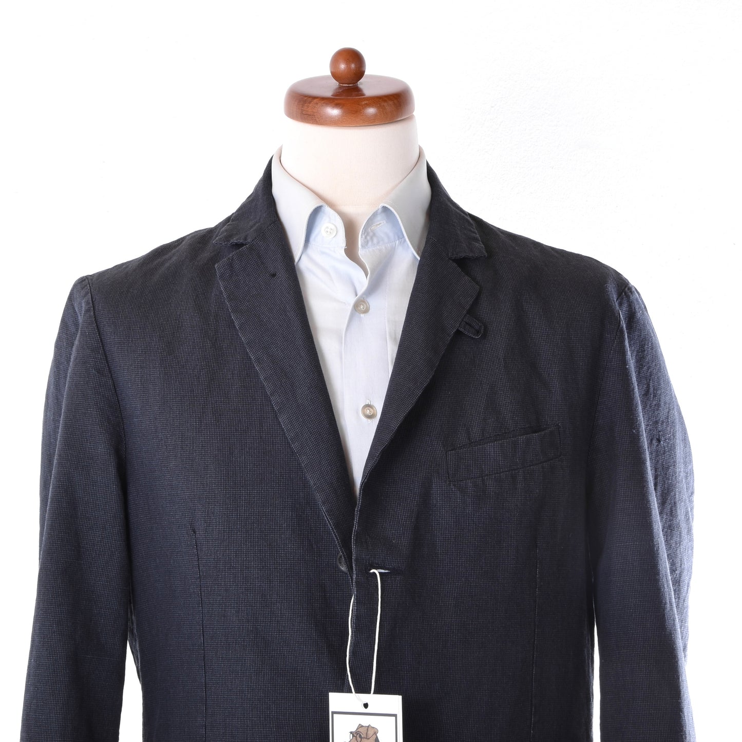 Hannes Roether Leinen-Baumwoll-Jacke Größe M ca. 54,5cm - Blau