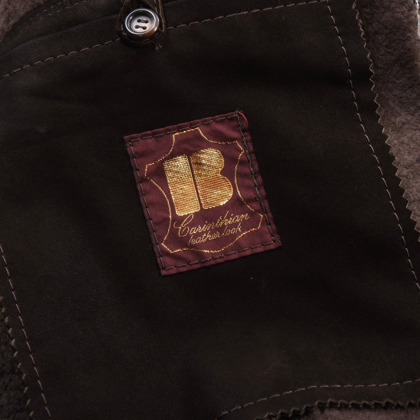 Zweireihiger Lammfellmantel, Größe 50, Brustumfang ca. 55 cm – Braun