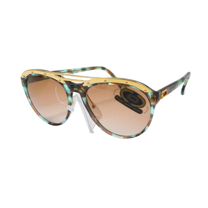 NOS Derapage Collections Z1 C35 55mm Sunglasses - Green/Gold