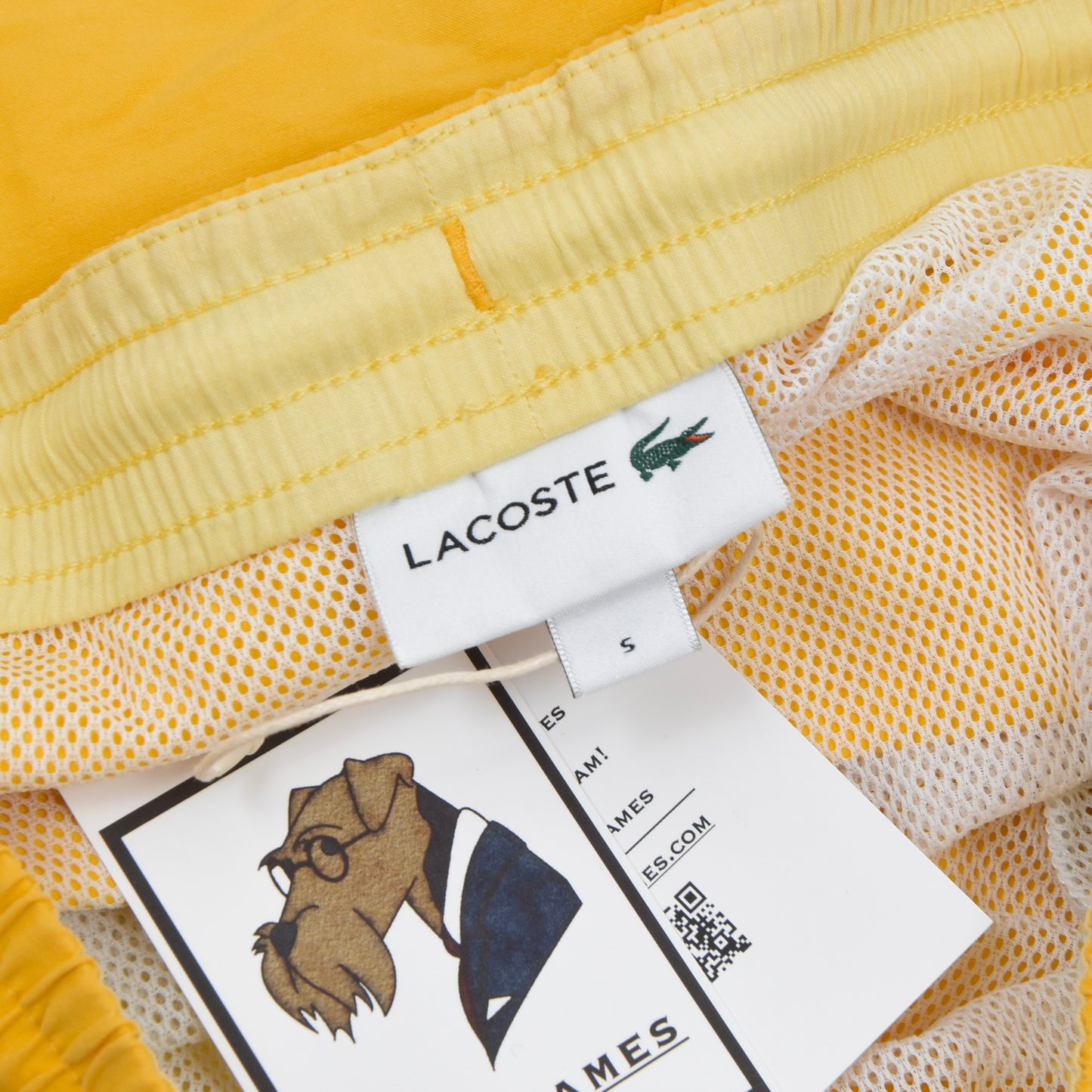 2x Lacoste Swim Trunks Size S - Yellow & Red