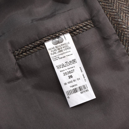 Becon Berlin Moon Tweed Linen-Wool Jacket Size 26 ca. 58cm - Herringbone