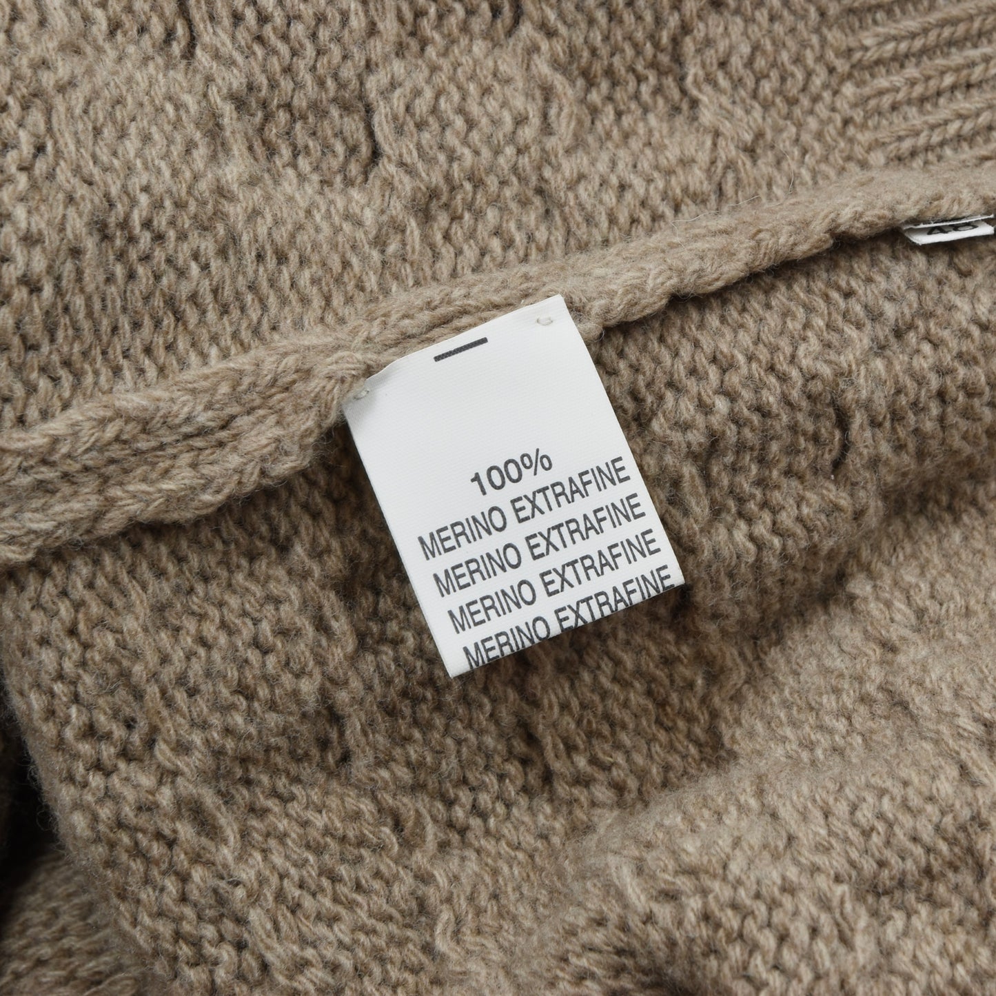 Vintage Burberrys 100% Wool 1/4 Zip Aran Sweater Size 48 Chest ca. 58.5cm - Tan/Beige
