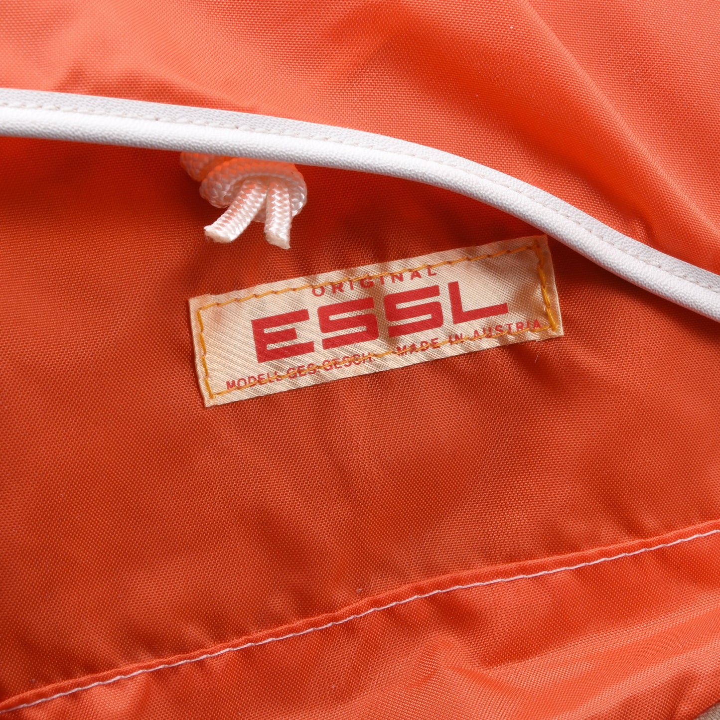 Vintage Essl 1970er Rucksack/Backpack Made in Austria – Orange
