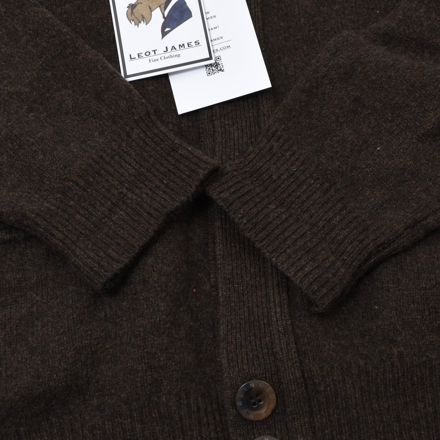 Burlington Wool Cardigan /Sweater Size 50 Chest ca. 54cm - Brown