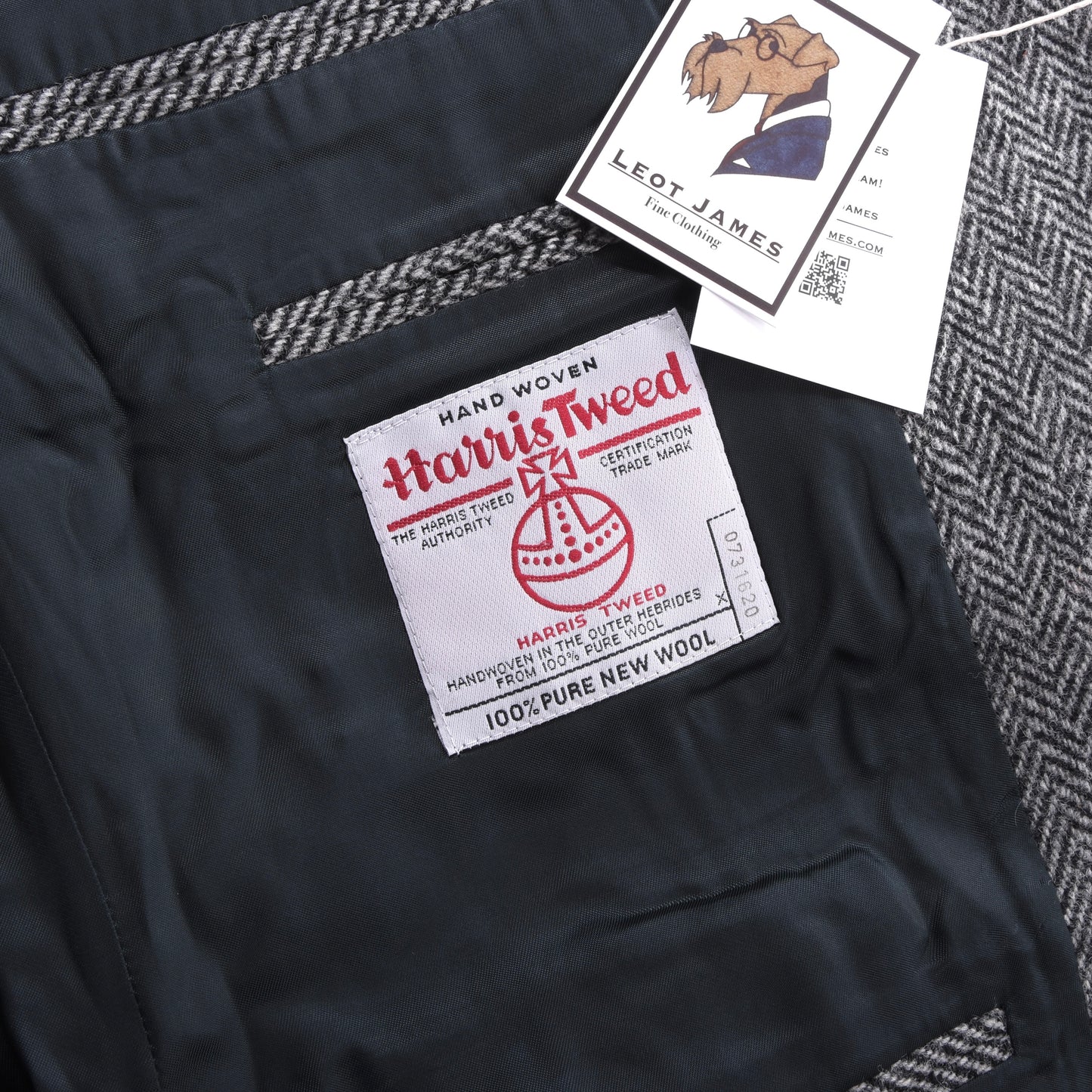 Harris-Tweed-Jacke, Größe 58, ca. 66 cm