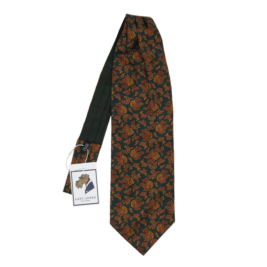 Striessnig Wien Silk Ascot/Cravatte Tie - Green Paisley