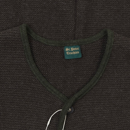 St. Peter Trachten Wool Sweater Vest/Trachtenweste Size 58 - Brown