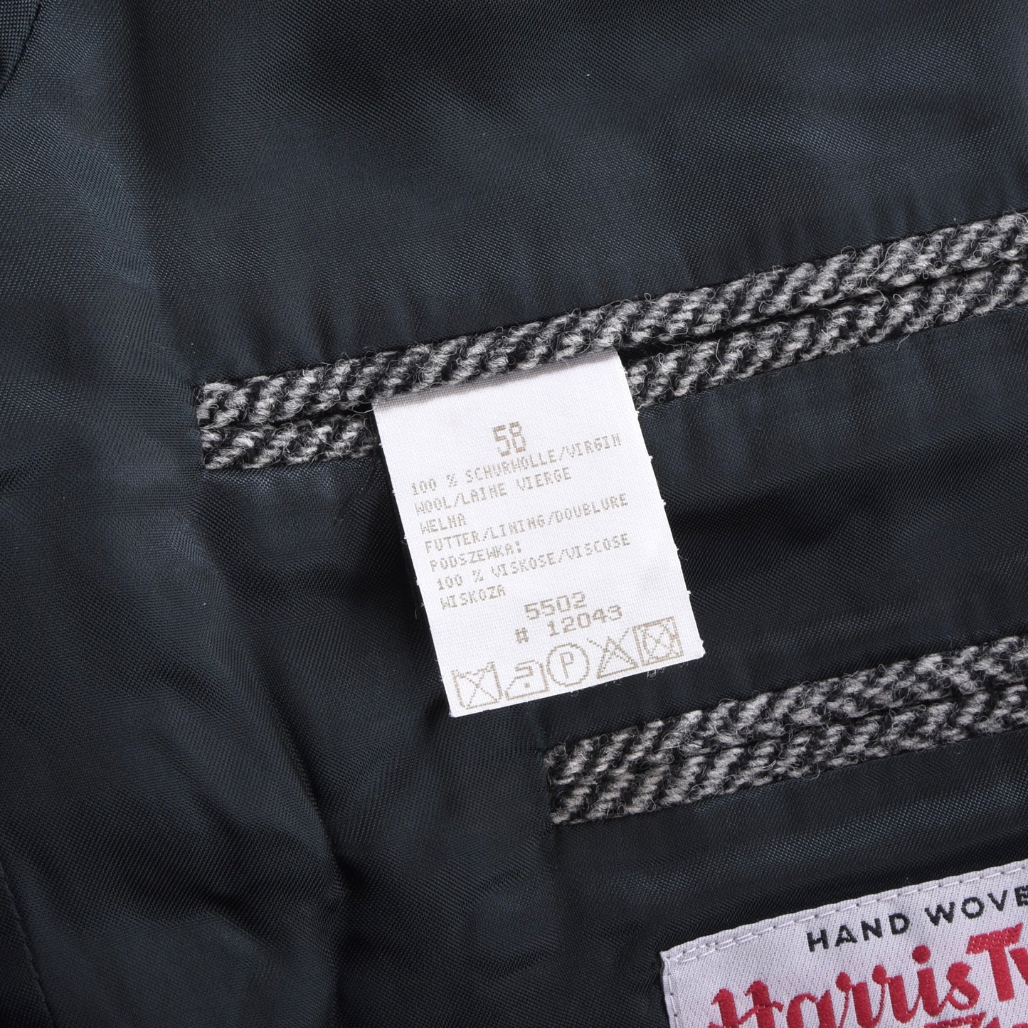 Harris-Tweed-Jacke, Größe 58, ca. 66 cm