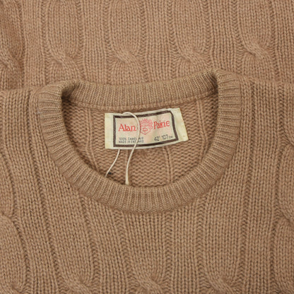 Alan Paine England 100% Camel Hair Sweater Size UK 42"/107cm - Tan