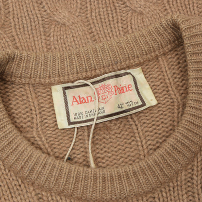 Alan Paine England 100% Camel Hair Sweater Size UK 42"/107cm - Tan