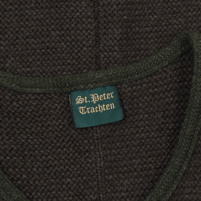 St. Peter Trachten Wool Sweater Vest/Trachtenweste Size 58 - Brown