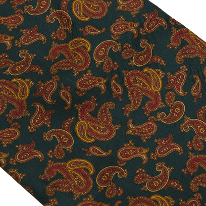 Striessnig Wien Silk Ascot/Cravatte Tie - Green Paisley