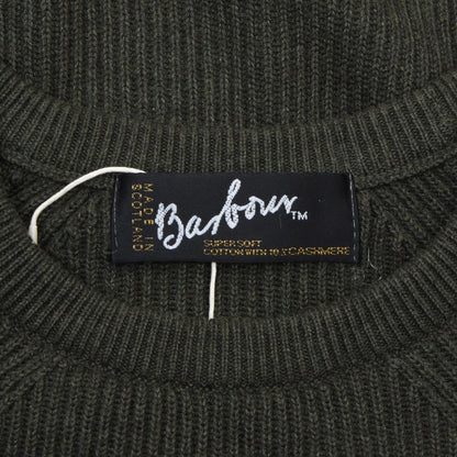 Barbour D824 Ribbed Sweater Size S - Green