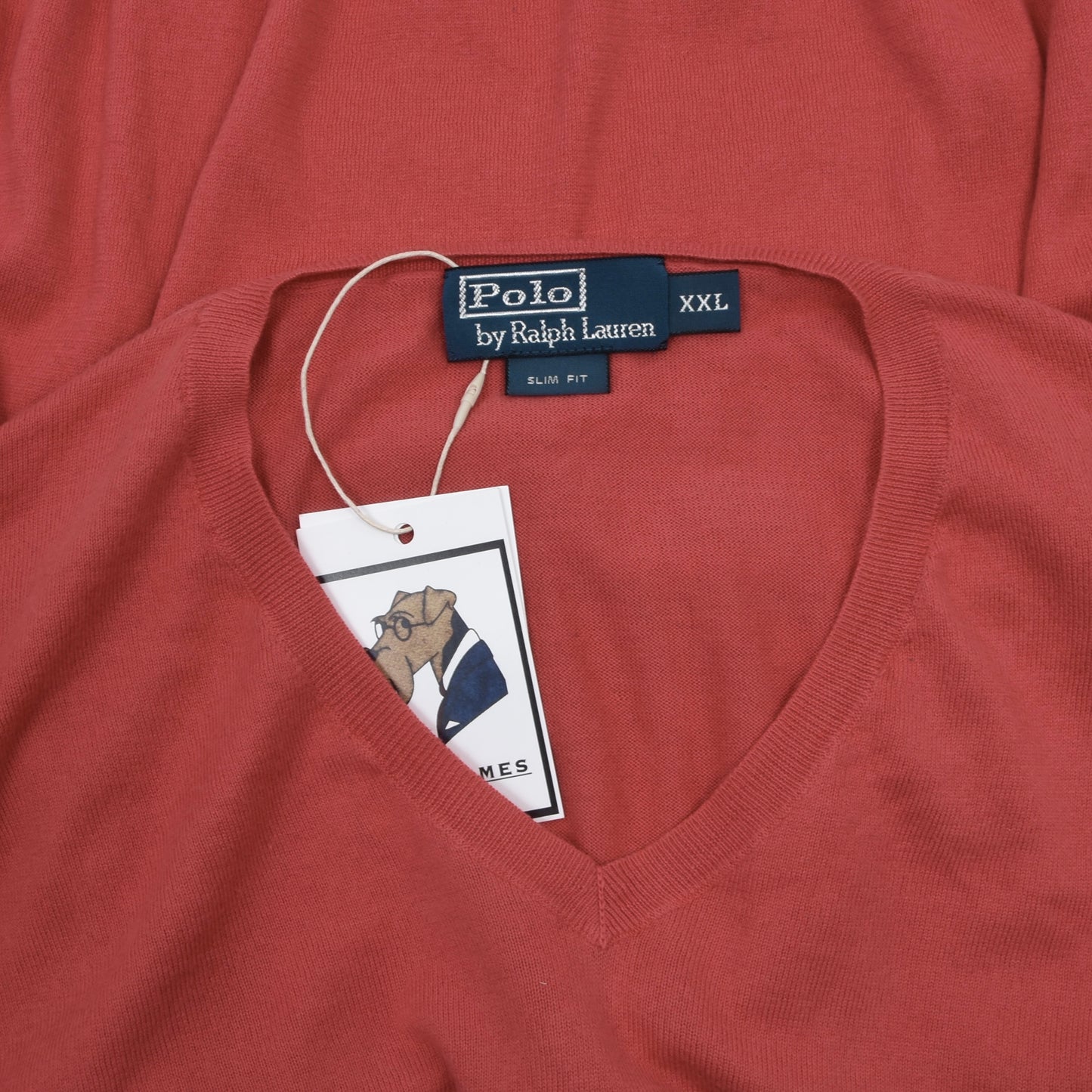 Polo Ralph Lauren 100% Pima Cotton Sweater Size XXL Slim Fit - Coral